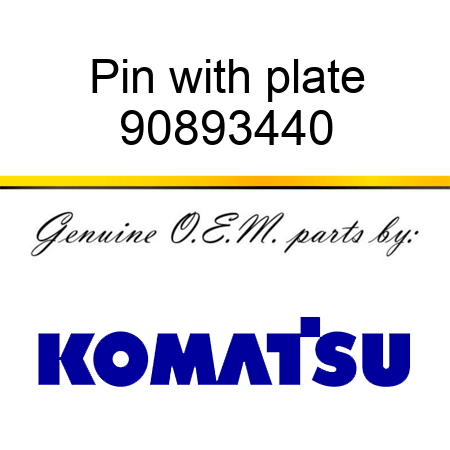 Pin with plate 90893440