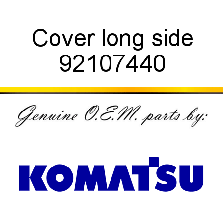 Cover, long side 92107440