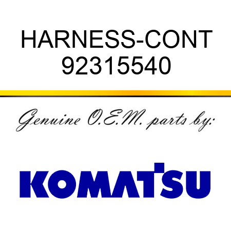 HARNESS-CONT 92315540