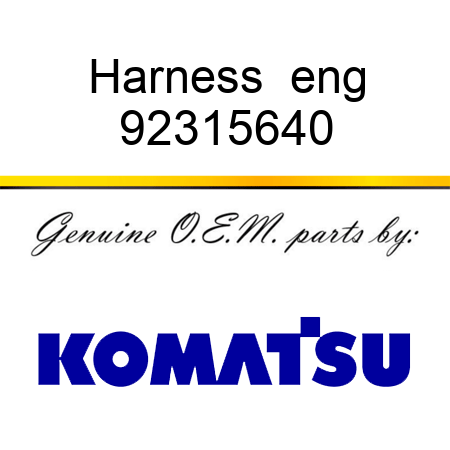 Harness  eng 92315640