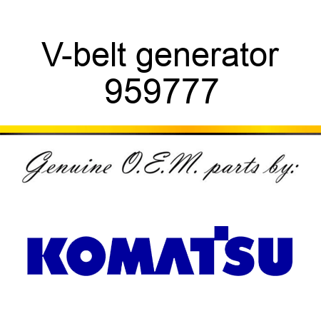 V-belt, generator 959777