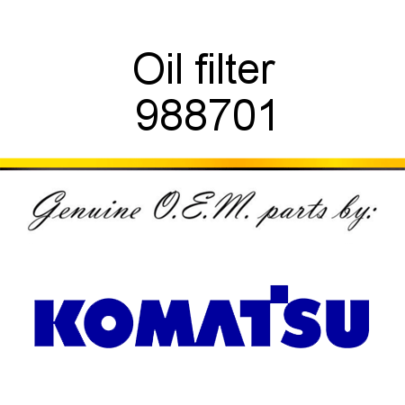 Oil filter 988701