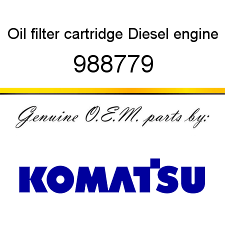 Oil filter cartridge, Diesel engine 988779