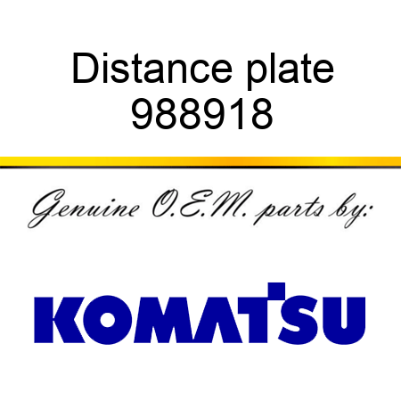 Distance plate 988918