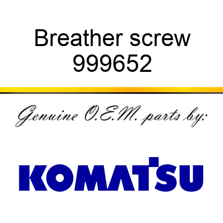 Breather screw 999652