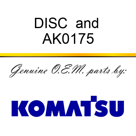DISC & AK0175