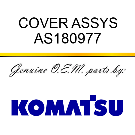 COVER ASSY,S AS180977