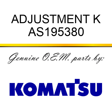 ADJUSTMENT K AS195380