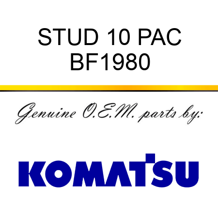 STUD, 10 PAC BF1980