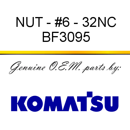 NUT - #6 - 32NC BF3095