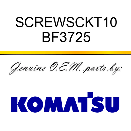 SCREW,SCKT10 BF3725