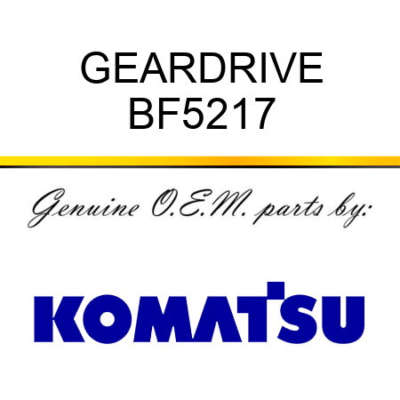 GEAR,DRIVE BF5217