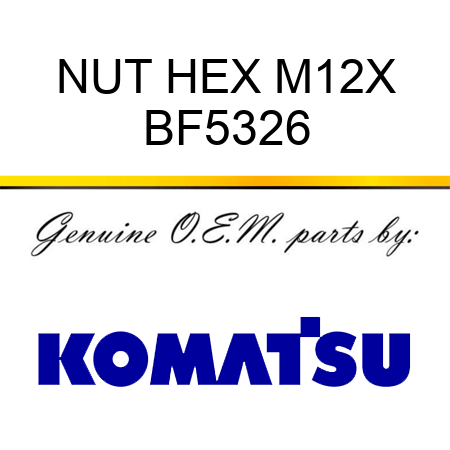 NUT HEX M12X BF5326