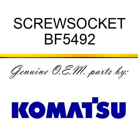 SCREW,SOCKET BF5492