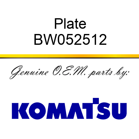 Plate BW052512