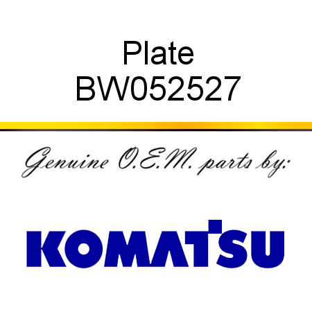 Plate BW052527