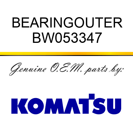 BEARING,OUTER BW053347