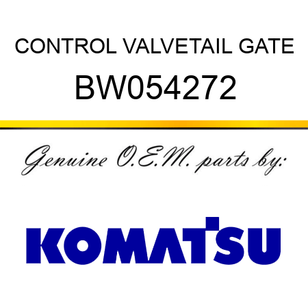 CONTROL VALVE,TAIL GATE BW054272