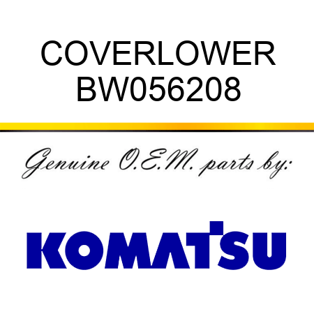 COVER,LOWER BW056208