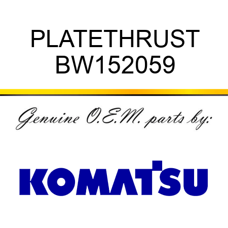 PLATE,THRUST BW152059