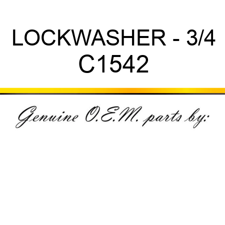 LOCKWASHER - 3/4 C1542