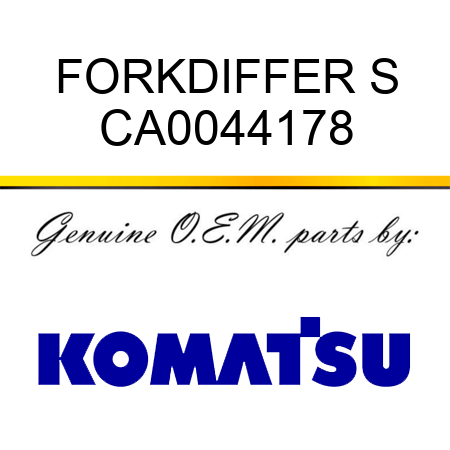FORKDIFFER S CA0044178
