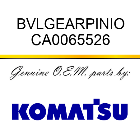 BVLGEARPINIO CA0065526