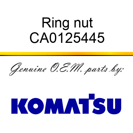 Ring nut CA0125445