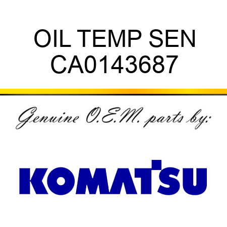 OIL TEMP SEN CA0143687