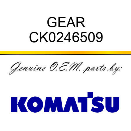 GEAR CK0246509