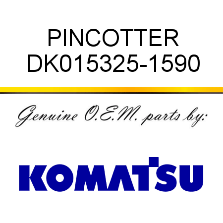 PIN,COTTER DK015325-1590