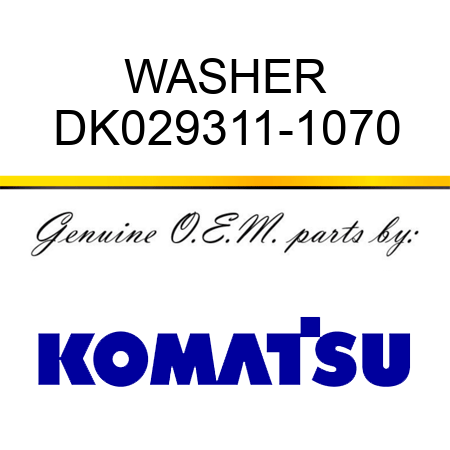 WASHER DK029311-1070
