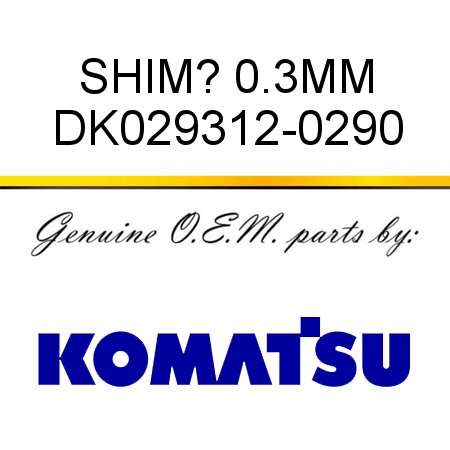 SHIM? 0.3MM DK029312-0290