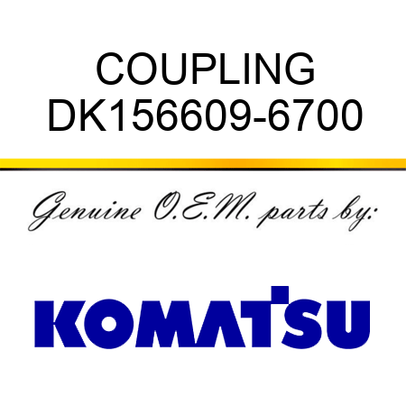 COUPLING DK156609-6700