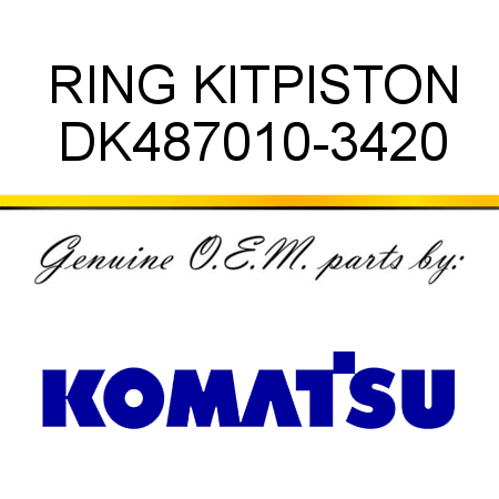 RING KIT,PISTON DK487010-3420