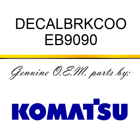 DECAL,BRKCOO EB9090
