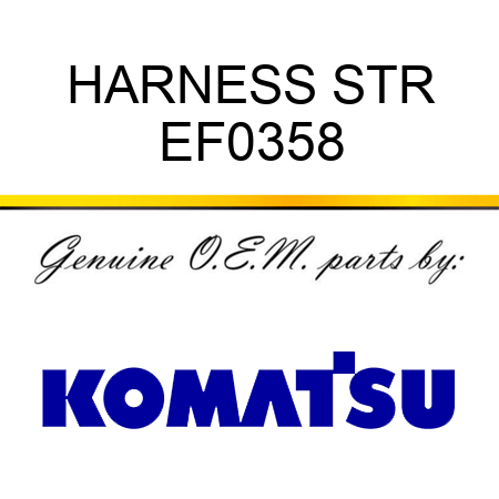 HARNESS STR EF0358