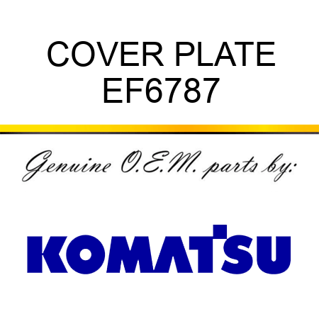 COVER PLATE EF6787