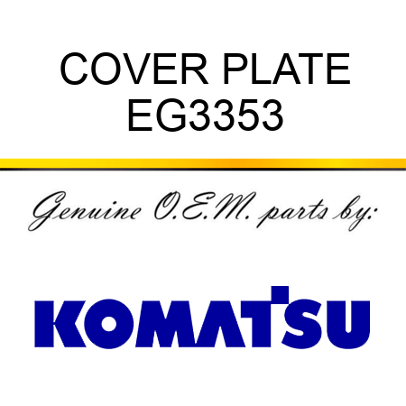 COVER PLATE EG3353