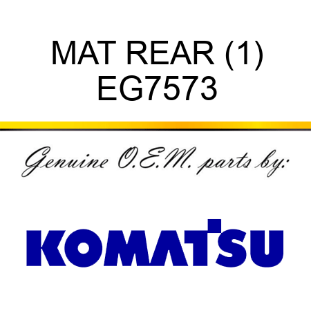 MAT, REAR (1) EG7573