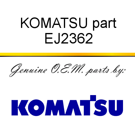 KOMATSU part EJ2362