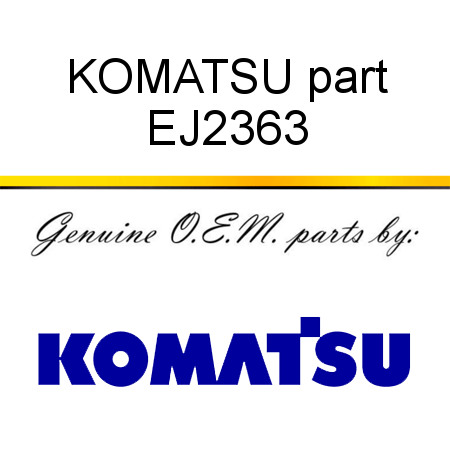 KOMATSU part EJ2363