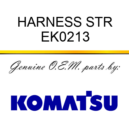 HARNESS STR EK0213