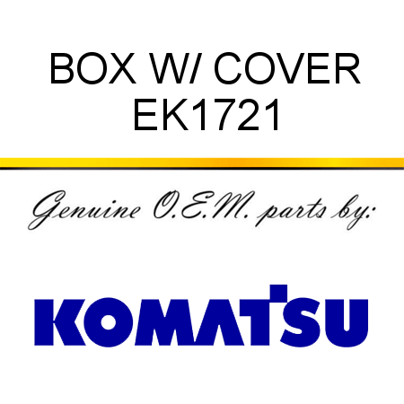 BOX W/ COVER EK1721