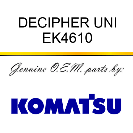 DECIPHER UNI EK4610