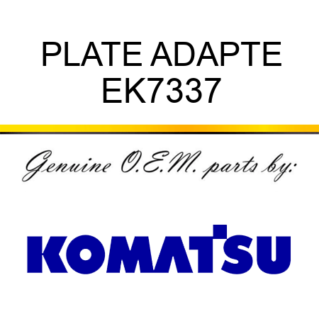 PLATE ADAPTE EK7337