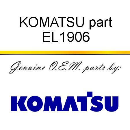 KOMATSU part EL1906