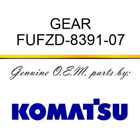 GEAR FUFZD-8391-07