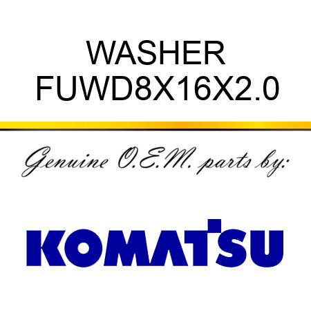 WASHER FUWD8X16X2.0