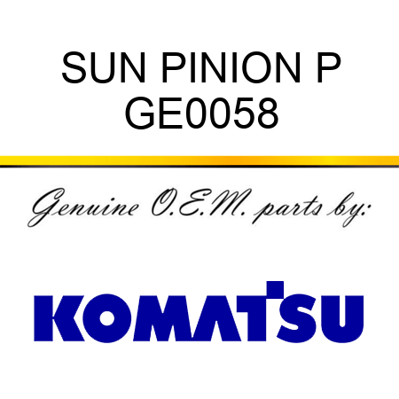 SUN PINION P GE0058